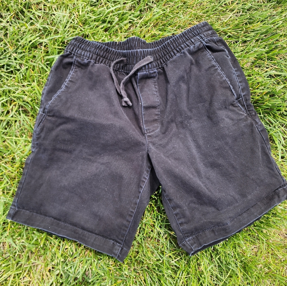 Men's George Black Jean Shorts Elastic Waist Size S (28-30)